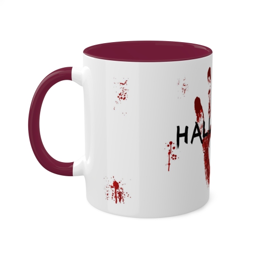 Tasse &quote;Hand&quote; | dunkel rot