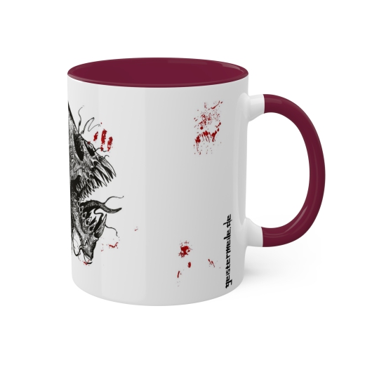Tasse &quote;Kaffee belebt den Geist&quote; | dunkel rot