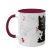 Tasse &quote;Katze&quote; | dunkel rot