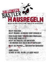 Schild &quote;Hausregeln XL&quote; 790x1030mm